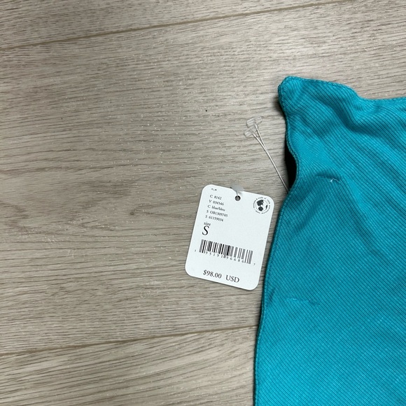 Free People Turquoise Tank Top- size small - Picture 2 of 4